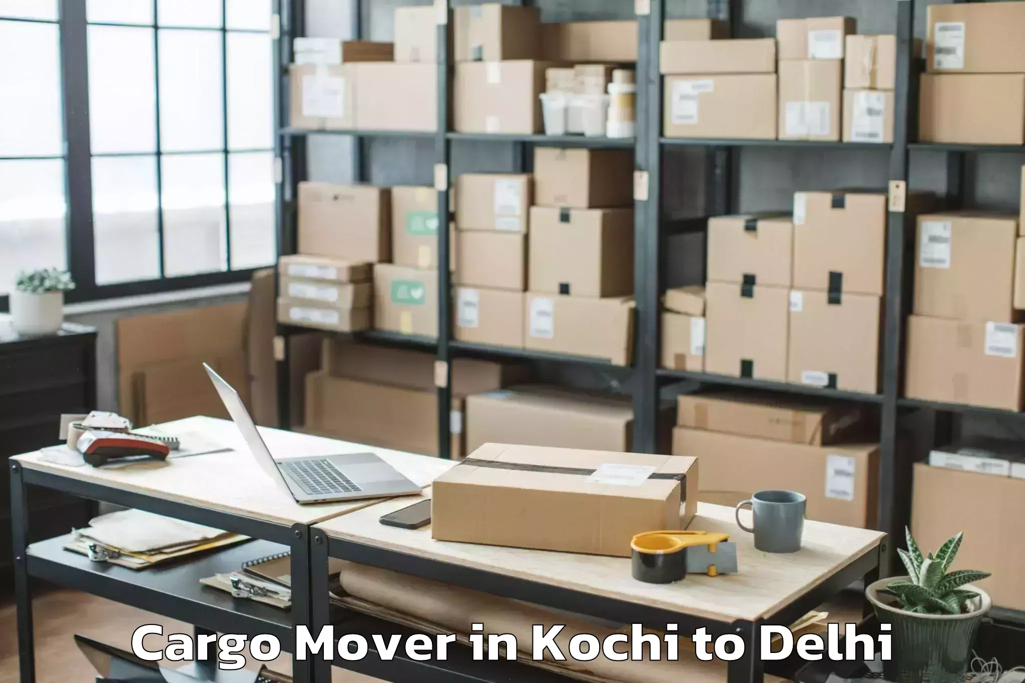 Top Kochi to Aggarwal City Mall Pitampura Cargo Mover Available